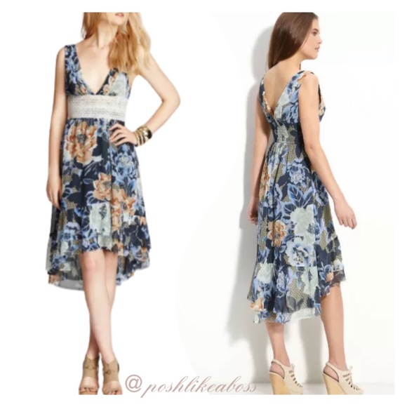 Free People Dresses & Skirts - Free People Bohemian Garden Floral Lace Sleeveless Dress